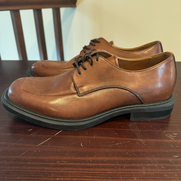 Kenneth Cole Merge Brown Lace Up Square toe dress shoes size 8 - Picture 5 of 13